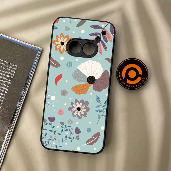 Nothing Phone (2a) - Floral Series Design 5  - Premium Metal Printed soft Bumper Shock Proof Case