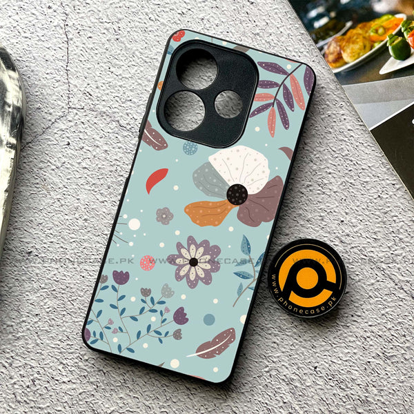 Oppo A5 Pro  - Floral Series Design 5 - Premium Printed Metal soft Bumper shock Proof Case