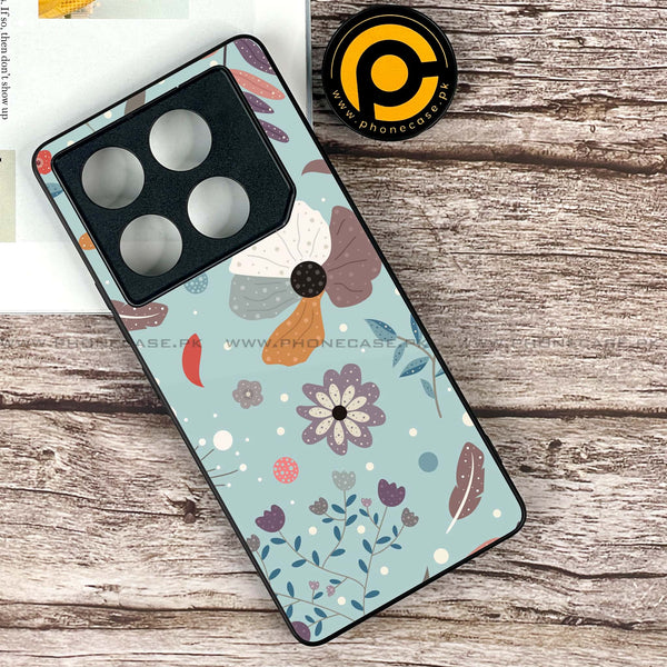 Infinix GT 20 Pro - Floral Series Design 5 -  Premium Printed Metal soft Bumper shock Proof Case