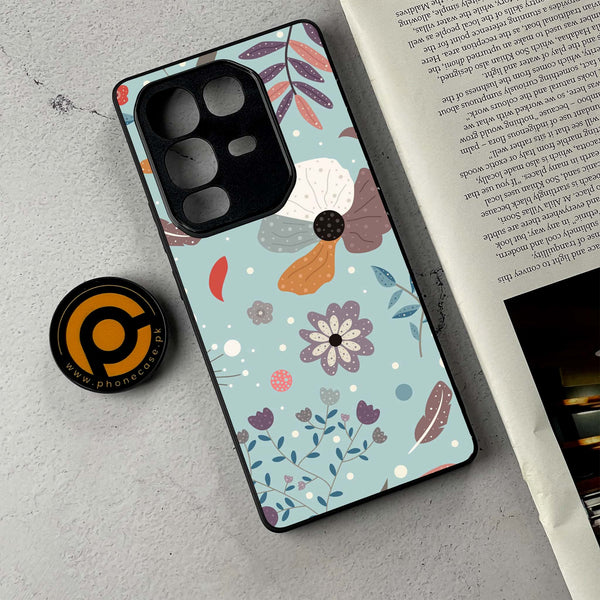 Infinix Note 50/ Note 50 Pro  - Floral Series Design 5 - Premium Metal Printed Soft Bumper Shockproof Case CS-31847