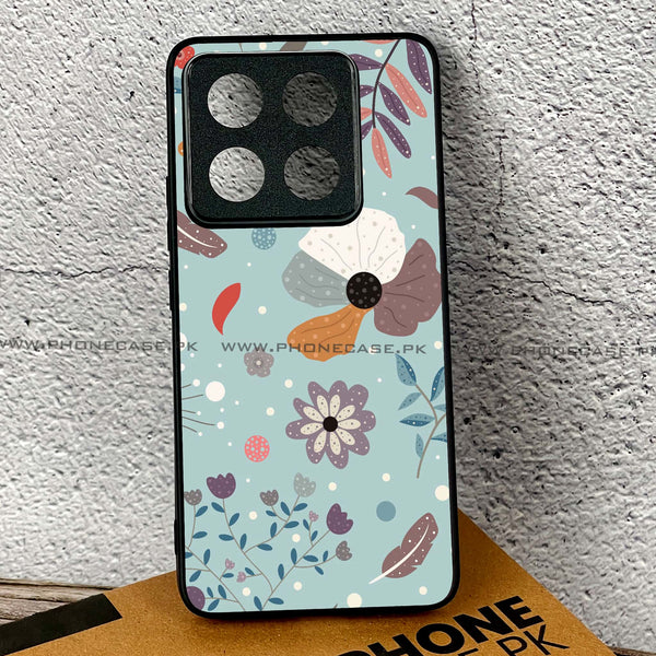 Xiaomi 14T - Floral Series Design 5 - Premium Printed Glass soft Bumper shock Proof Case