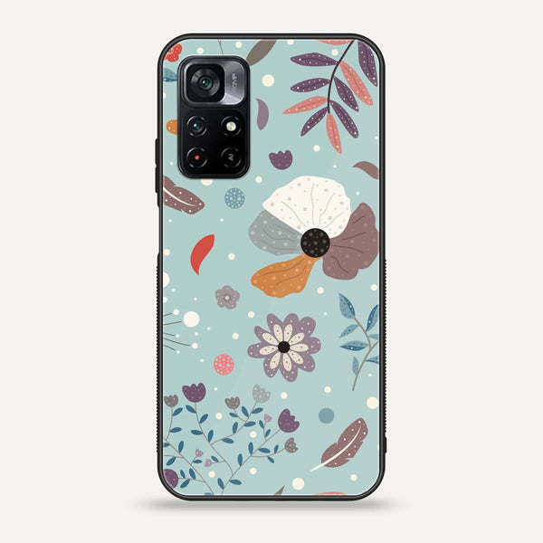 Xiaomi Poco M4 Pro 5G - Floral Series Design 5 -  Premium Printed Metal soft Bumper shock Proof Case