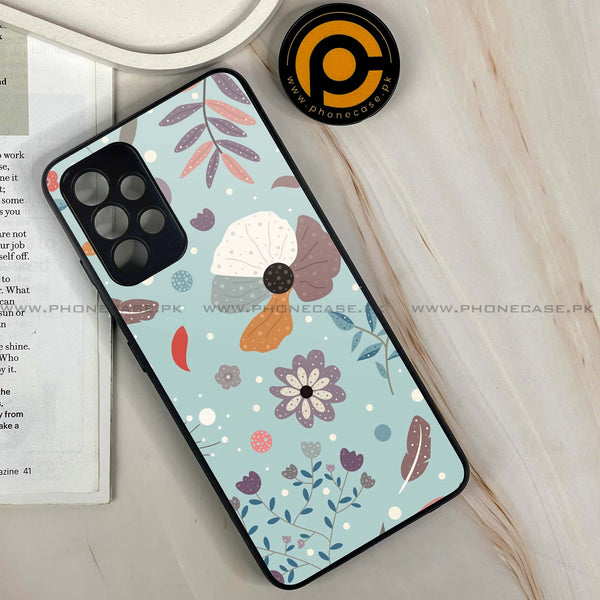 Samsung Galaxy A32 - Floral Series Design 5 - Premium Printed Glass soft Bumper shock Proof Case CS-36390