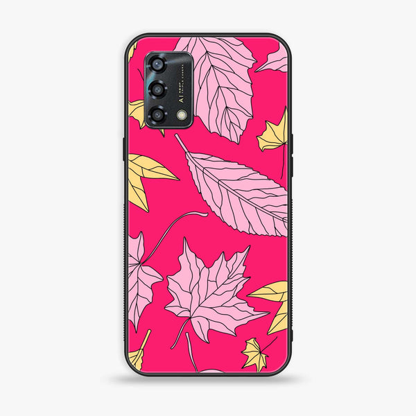 Oppo A95 - Floral Series Design 6 - Premium Printed Glass soft Bumper Shock Proof Case