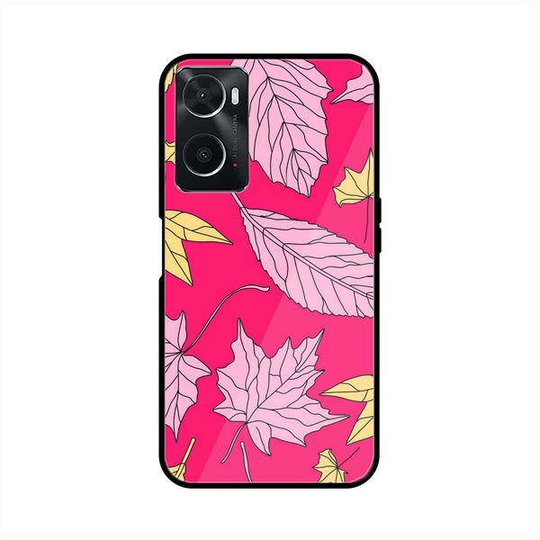 oppo A96 - Floral Series Design 6 - Premium Printed Glass soft Bumper Shock Proof Case