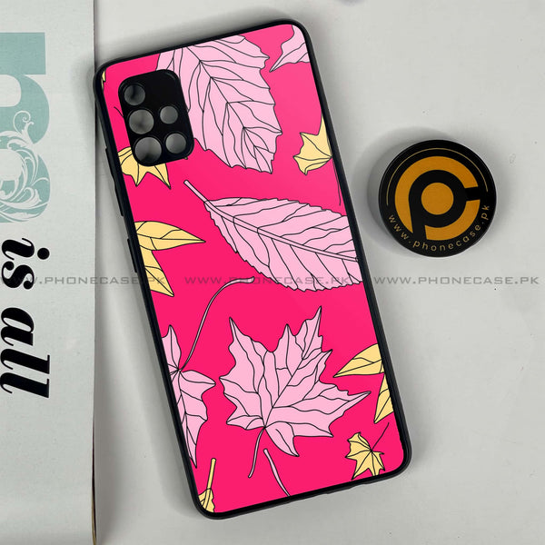 Samsung Galaxy A51 - Floral Series Design 6 - Premium Printed Glass soft Bumper Shock Proof Case