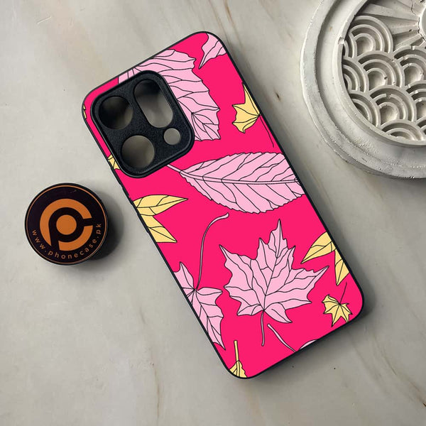 Oppo Reno 14 5G - Floral Series Design 6 - Premium Metal Printed soft Bumper shock Proof Case
