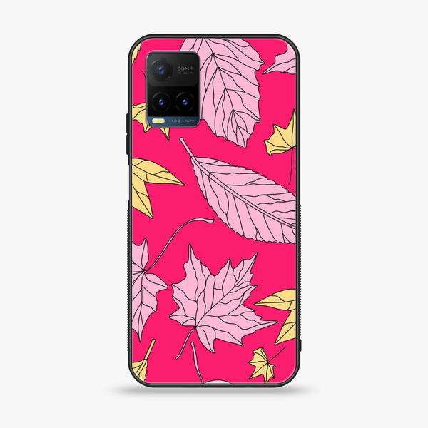 Vivo Y21t - Floral Series Design 6 - Premium Printed Glass soft Bumper Shock Proof Case