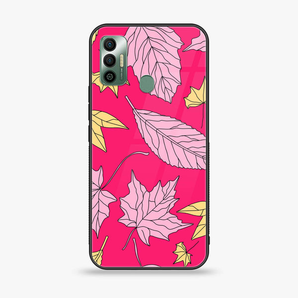 Tecno Spark 7 - Floral Series Design 6 - Premium Printed Glass soft Bumper Shock Proof Case CS-23026