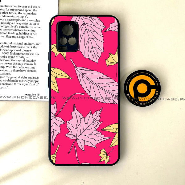 Vivo V20 - Floral Series Design 6 - Premium Printed Glass soft Bumper Shock Proof Case