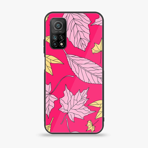 Xiaomi Mi 10T - Floral Series Design 6 - Premium Printed Glass soft Bumper Shock Proof Case
