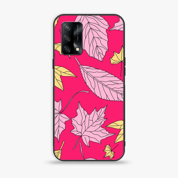 Oppo F19 - Floral Series Design 6 - Premium Printed Glass soft Bumper shock Proof Case