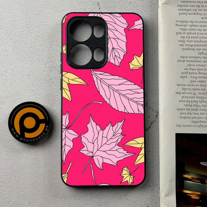 Oppo Reno 13 Pro - Floral Series Design 6 - Premium Metal Printed Soft Bumper Shockproof Case