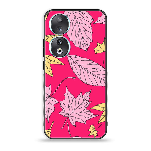 Huawei Honor 90 - Floral Series Design 6 - Premium Printed Glass soft Bumper Shock Proof Case