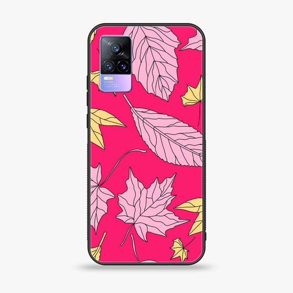 Vivo V21e - Floral Series Design 6 - Premium Printed Glass soft Bumper Shock Proof Case CS-42571