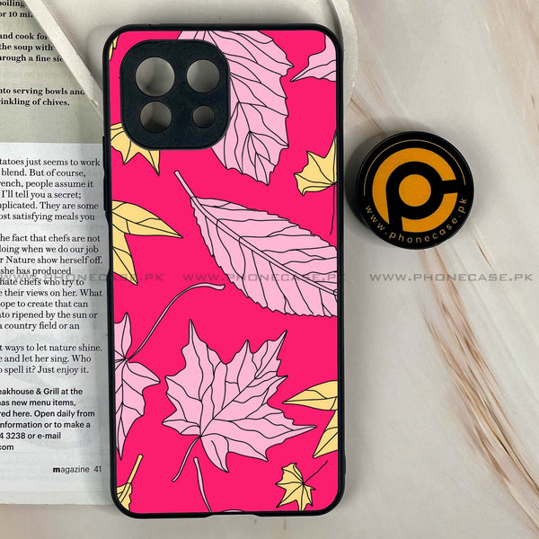 Mi 11 Lite - Floral Series Design 6 - Premium Printed Glass soft Bumper Shock Proof Case