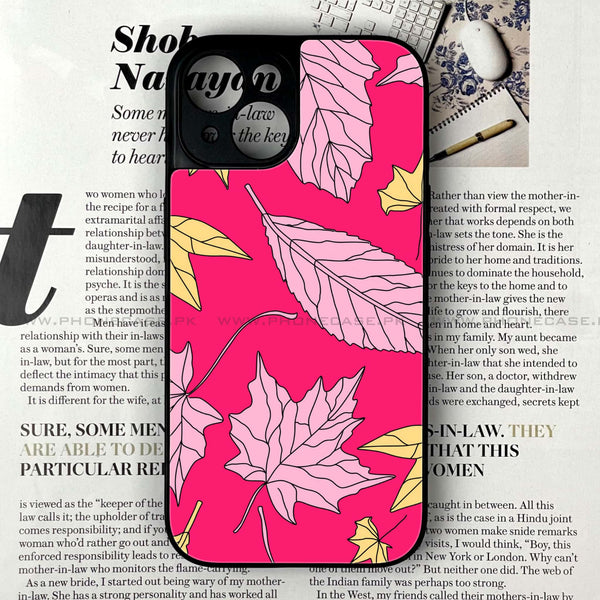 iPhone 14 - Floral Series Design 6 - Premium Printed Glass soft Bumper shock Proof Case