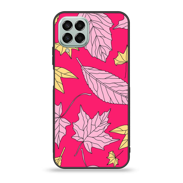Samsung Galaxy M33 - Floral Series Design 6 - Premium Printed Glass soft Bumper Shock Proof Case