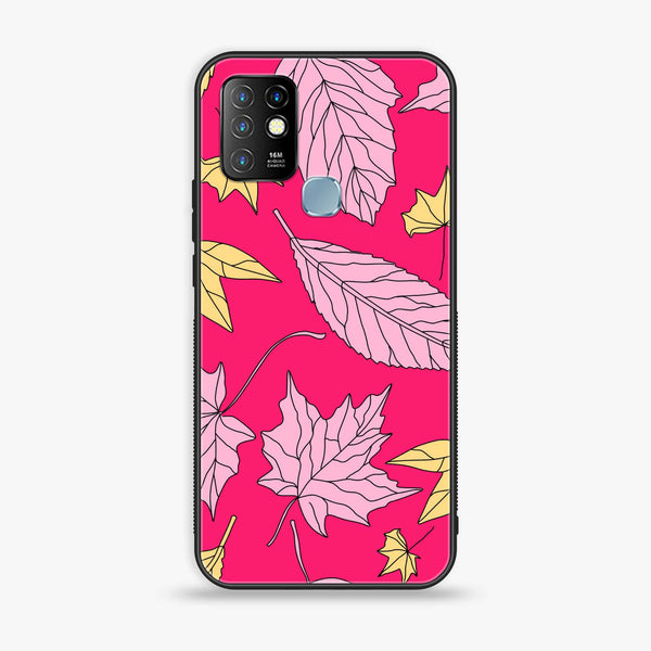 Infinix Hot 10 - Floral Series Design 6 -  Premium Printed Metal soft Bumper shock Proof Case