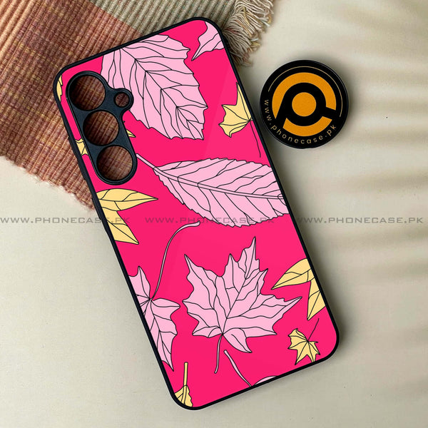 Samsung Galaxy M54 - Floral Series Design 6 - Premium Printed Glass soft Bumper Shock Proof Case