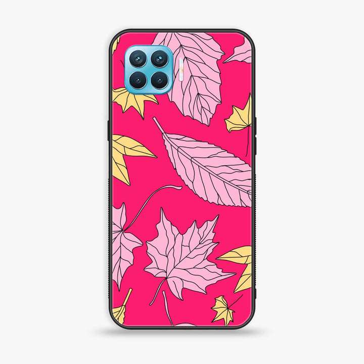 Oppo F17 - Floral Series Design 6 - Premium Printed Glass soft Bumper shock Proof Case
