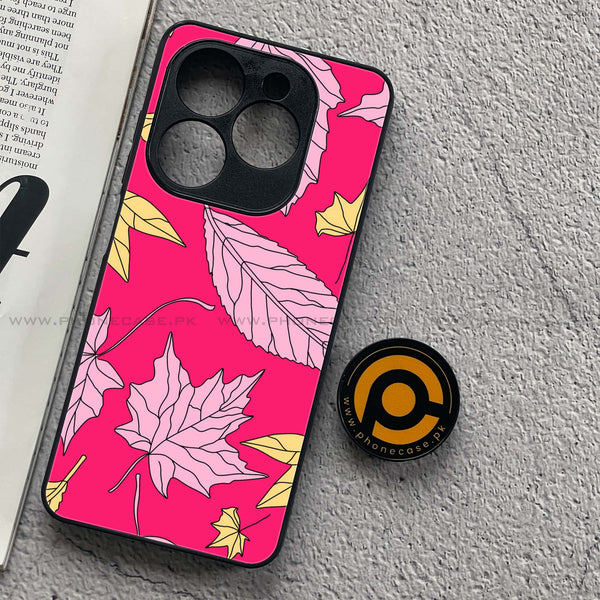 Infinix Smart 8 Pro - Floral Series Design 6 - Premium Metal Printed soft Bumper shock Proof Case