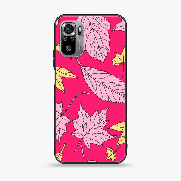 Xiaomi Redmi Note 10S -  Floral Series Design 6 - Premium Printed Glass soft Bumper shock Proof Case