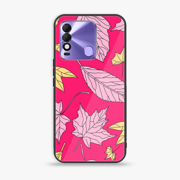 Tecno Spark 8 - Floral Series Design 6 - Premium Printed Glass soft Bumper Shock Proof Case