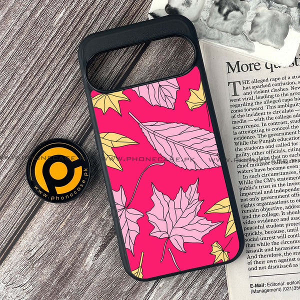 Google Pixel 9 - Floral Series Design 6 - Premium Printed Glass soft Bumper shock Proof Case