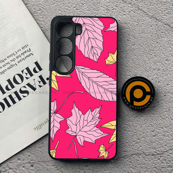 Vivo V40 Lite (IDN) - Floral Series Design 6 - Premium Metal Printed soft Bumper Shock Proof Case