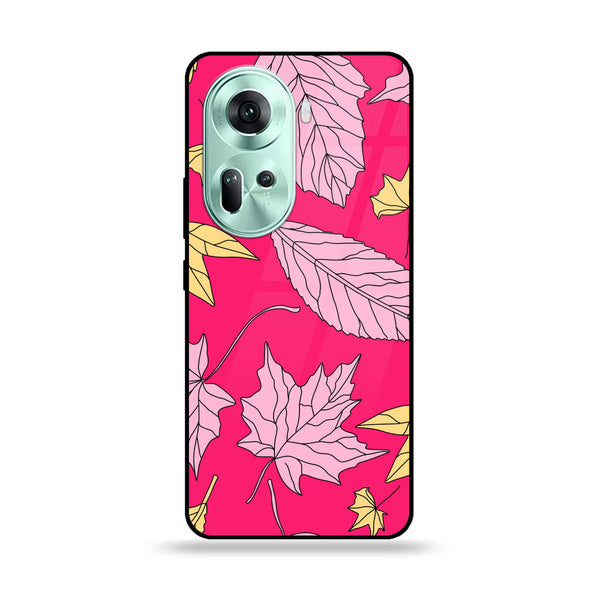 Oppo Reno 11 5G - Floral Series Design 6 -  Premium Printed Metal soft Bumper shock Proof Case