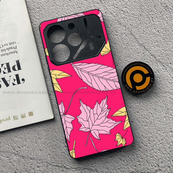 Tecno Pova 6 Pro - Floral Series Design 6 - Premium Printed Glass soft Bumper Shock Proof Case