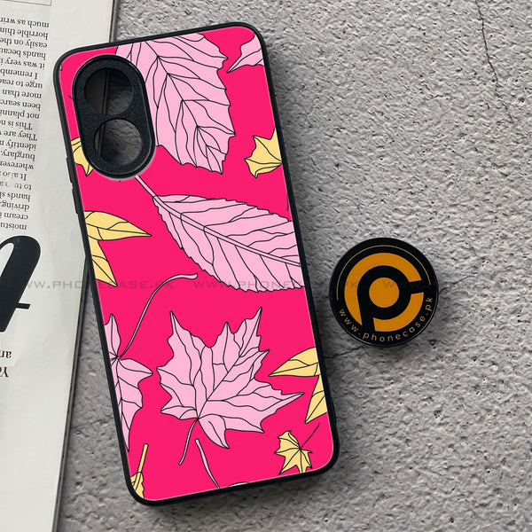 Oppo A18 4G - Floral Series Design 6 -  Premium Printed Metal soft Bumper shock Proof Case