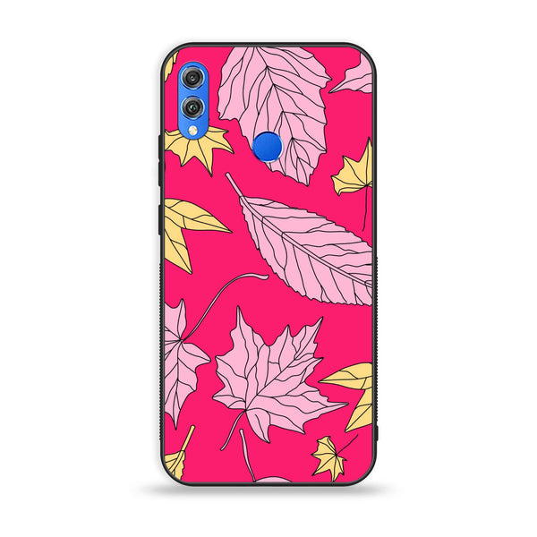 Huawei Honor 8X - Floral Series Design 6 - Premium Printed Glass soft Bumper Shock Proof Case