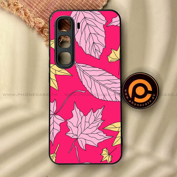 Infinix Hot 60 Pro - Floral Series Design 6 - Premium Metal Printed soft Bumper shock Proof Case