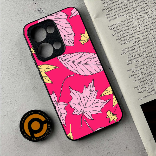 Oppo Reno 13 - Floral Series Design 6 - Premium Metal Printed Soft Bumper Shockproof Case