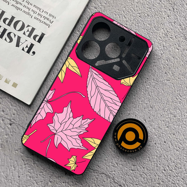 Tecno Pova 6 Neo - Floral Series Design 6 - Premium Metal  Printed soft Bumper shock Proof Case