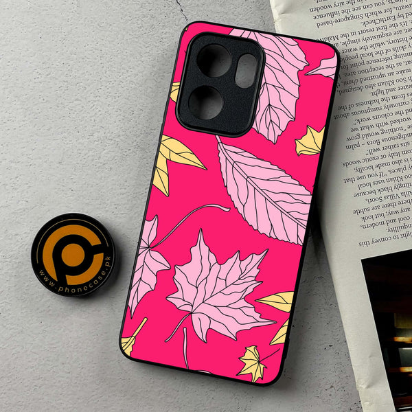 Oppo Reno 13F - Floral Series Design 6 - Premium Metal Printed Soft Bumper Shockproof Case