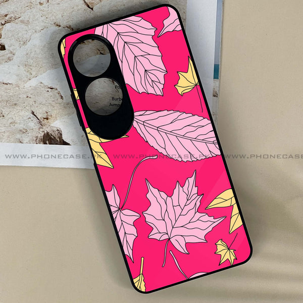 Oppo A60 - Floral Series Design 6 -  Premium Printed Metal soft Bumper shock Proof Case CS-23774