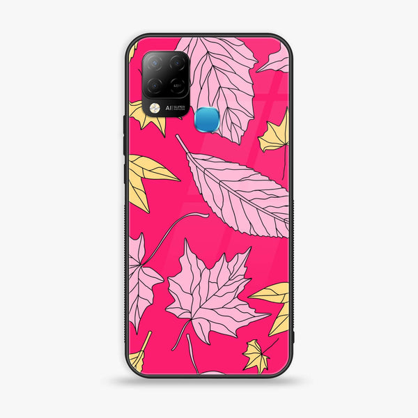 Infinix Hot 10s  Floral Series Design 6  Premium Printed Glass soft Bumper Shock Proof Case