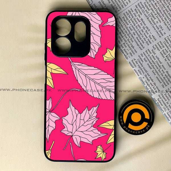 Infinix Hot 50i - Floral Series Design 6 - Premium Printed Glass soft Bumper Shock Proof Case