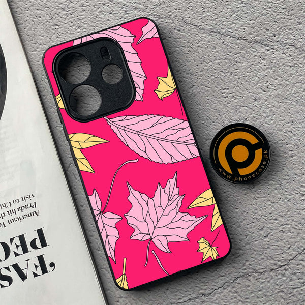 Xiaomi Redmi Note 14 - Floral Series Design 6 - Premium Printed Glass soft Bumper Shock Proof Case