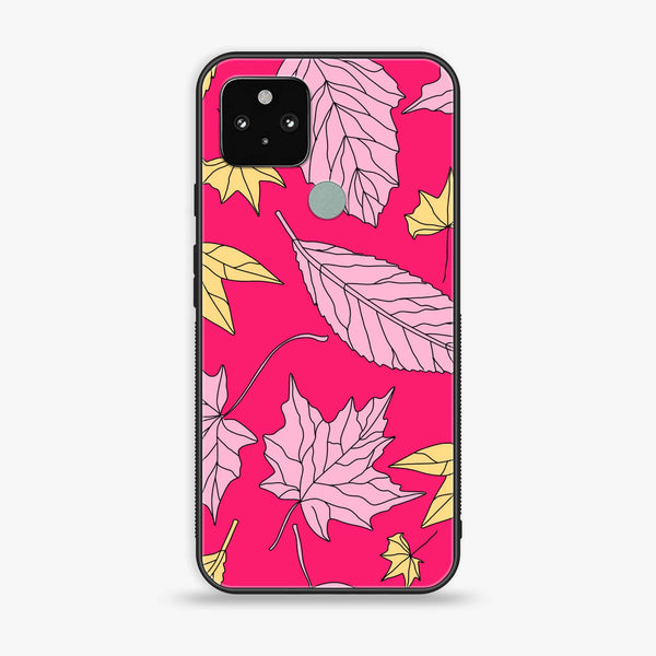 Google Pixel 5 - Floral Series Design 6 - Premium Metal Printed soft Bumper Shock Proof Case CS-11434