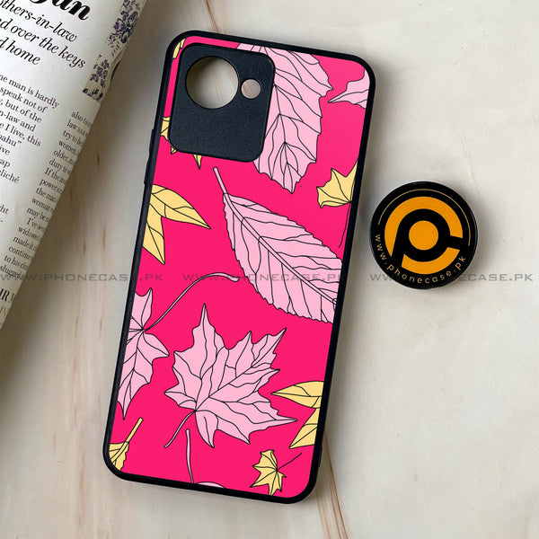 Realme C30 - Floral Series Design 6 - Premium Printed Glass soft Bumper Shock Proof Case