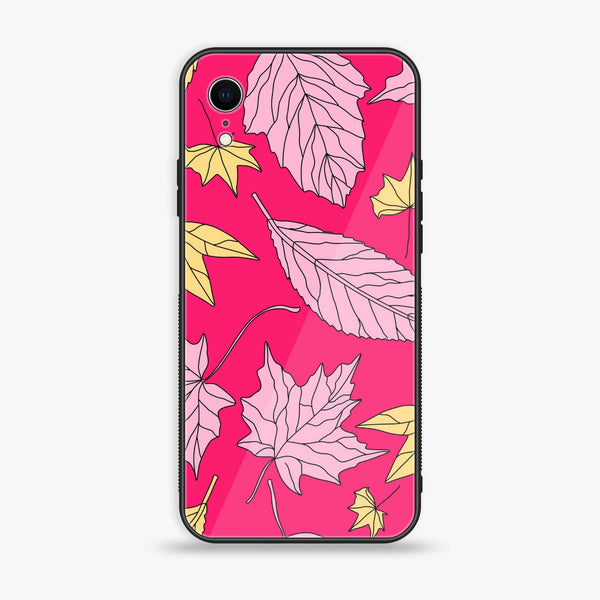 iPhone XR - Floral Series Design 6 - Premium Printed Glass soft Bumper Shock Proof Case