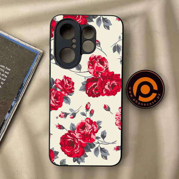Vivo X200 FE - Floral Series Design 8 - Premium Metal Printed soft Bumper Shock Proof Case