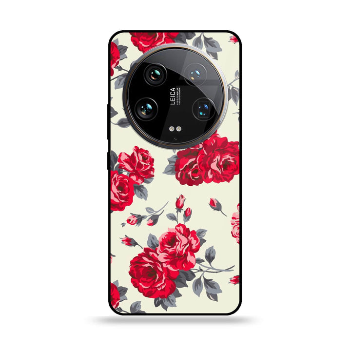 Xiaomi 14 Ultra - Floral Series Design 8 -  Premium Printed Metal soft Bumper shock Proof Case