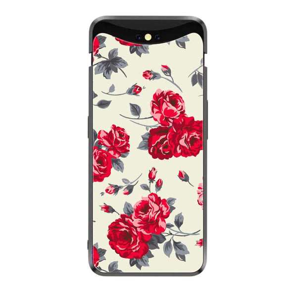 Oppo Find X - Floral Series Design 8 -  Premium Printed Metal soft Bumper shock Proof Case