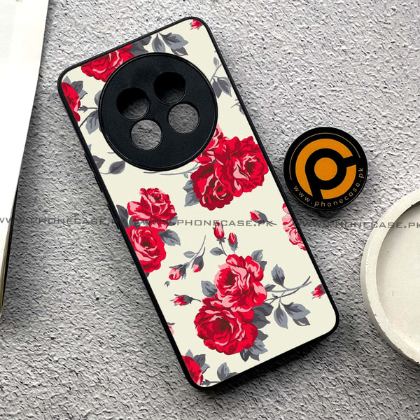 Realme 13 Pro Plus -  Floral Series Design 8  - Premium Printed Metal soft Bumper shock Proof Case