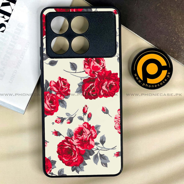 Xiaomi Poco X6 Pro 5G - Floral Series Design 8 -  Premium Printed Metal soft Bumper shock Proof Case